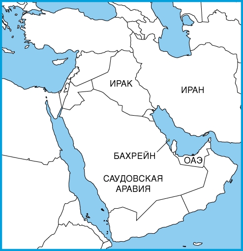 На карте Аравийского полуострова