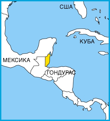На карте Центральной Америки
