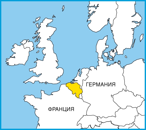 На карте Западной Европы