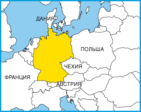На карте Центральной Европы