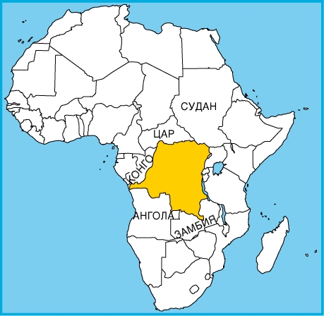 На карте Африки