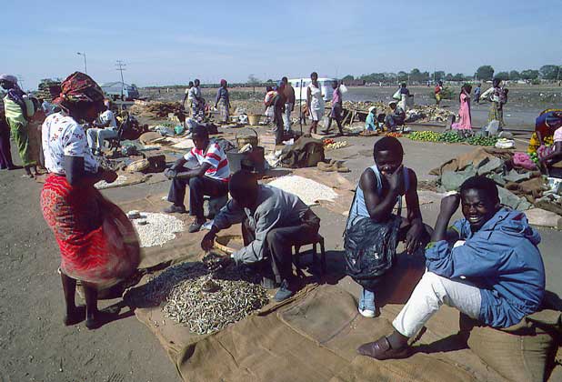 УЛИЧНЫЙ РЫНОК в Лусаке, Замбия.