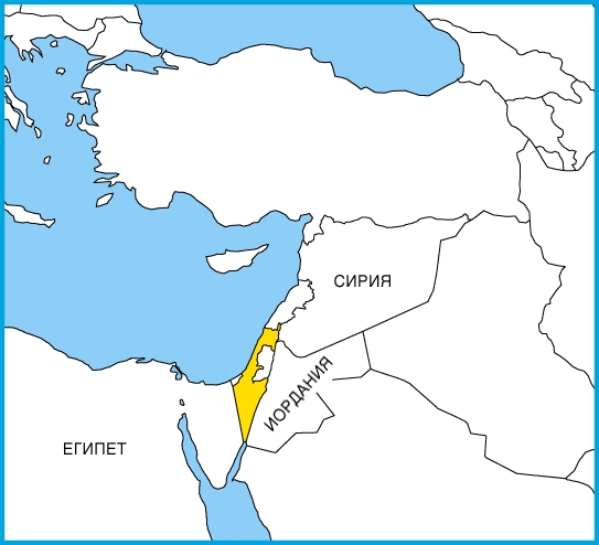 На карте Ближнего Востока