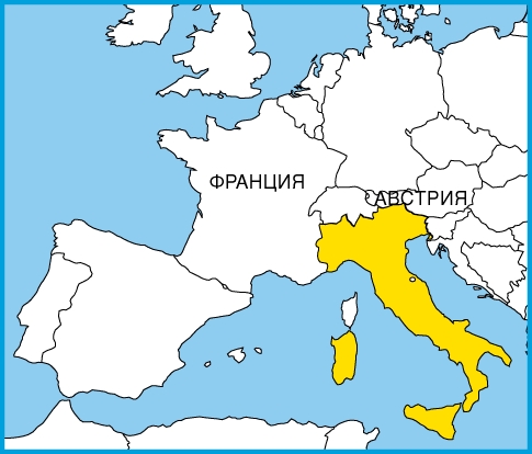 На карте Средиземноморья