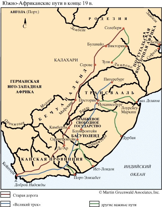 Южно-африканские пути в конце 19 века