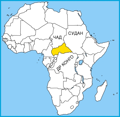 На карте Африки