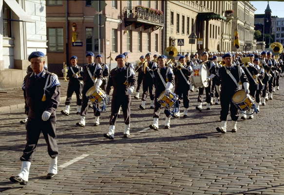Военный парад. Хельсинки, Финляндия.