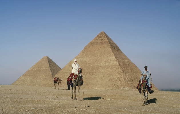 Великие пирамиды в Гизе. Египет.