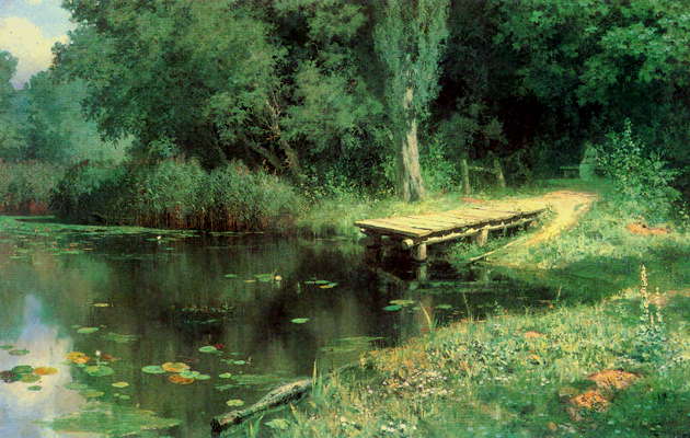 В.Д. Поленов. Заросший пруд. 1879. Масло.