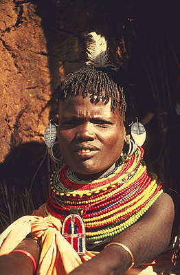 Негроидная раса. Женщина. Барагои, Кения.