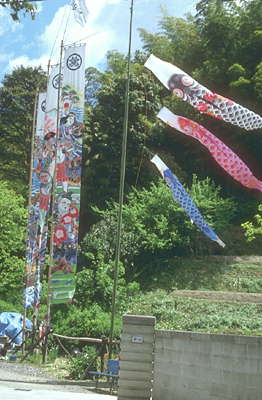 Осака. Воздушные змеи в честь дня детей.