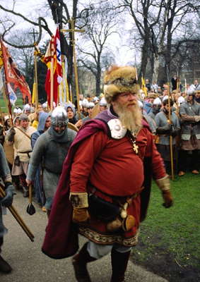 Викинг-фестиваль в графстве Йоркшир, Англия.