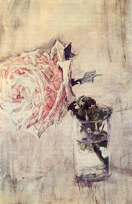 М.А. Врубель. Роза. 1904 г. Акварель.