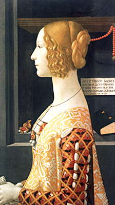 Доменико Гирландайо. Портрет Джованны Торнабуонио. 1488. Собрание Тиссен-Борнемиса. Лугано.