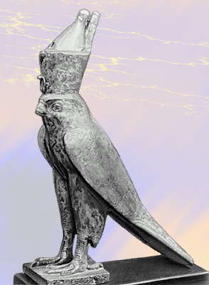 Гор в образе сокола. Позолоченная бронза. 1-е тыс. до н.э. Музей изобразительных искусств им. А.С. Пушкина.
