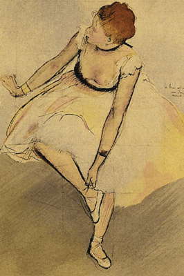 Графика. Танцовщица. Пастель Эдгара Дега.