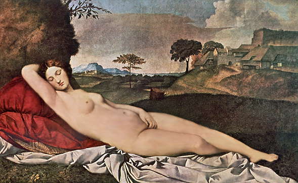 Джорджоне. Спящая Венера. Картинная галерея. Дрезден.