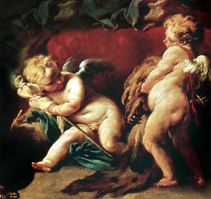 Купидоны. Фрагмент картины Ф. Буше Геркулес и Омфала.