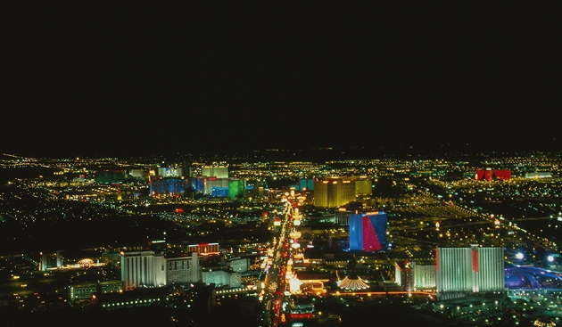 Лас-Вегас. Панорама ночного города.