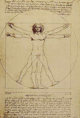 Леонардо да Винчи. Страница трактата об анатомии человека.