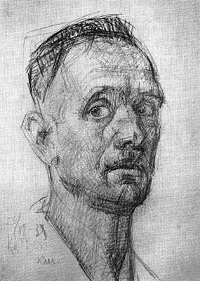 К.С. Мельников. Автопортрет. 1939.