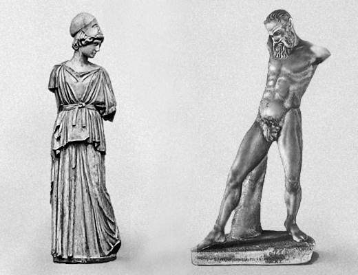 Мирон. Афина и Марсий Ок. 450 до н.э. Римская копия.