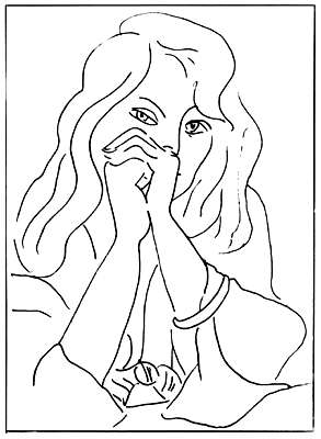 Рисунок. А. Матисс. Женский портрет. Тушь, перо. 1944. Музей изобразительных искусств имени А.С. Пушкина.