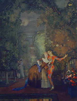 К.А. Сомов. Арлекин и дама. 1912. Третьяковская галерея.