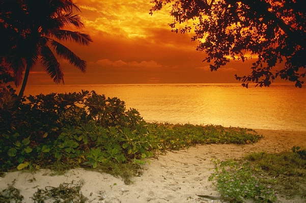 Рассвет на острове Тараруа. Фиджи.