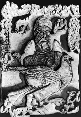 Фирдоуси. Резной камень с изображением Фирдоуси. Собрание Библиотеки Меджлиса. Тегеран.