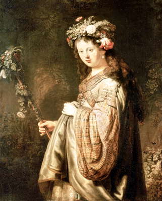 Флора. Картина Рембрандта. 1634. Эрмитаж.
