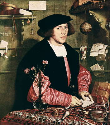 Портрет. Х. Хольбейн Младший. Портрет Георга Гисце. 1532. Картинная галерея. Берлин-Далем.