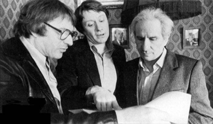 А. Миронов (в центре) с С. Колосовым и А. Володиным. Нач. 1980-х гг.