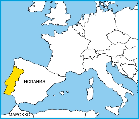 На карте Европы