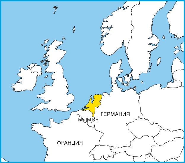 На карте Северной Европы