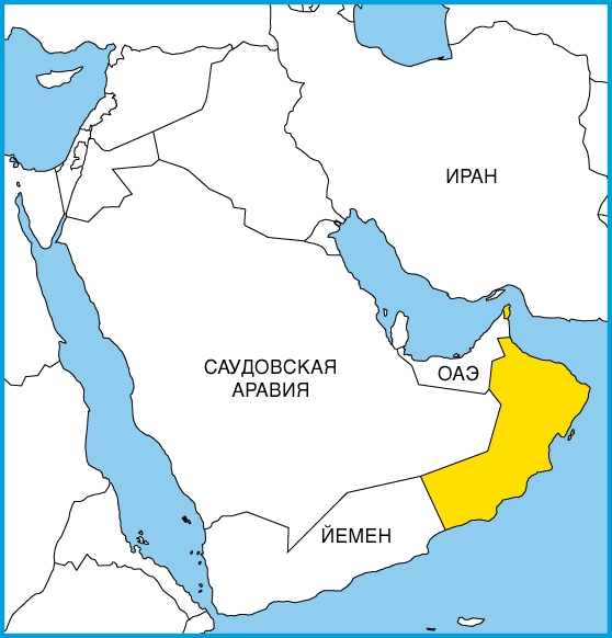 На карте Аравийского п-ова