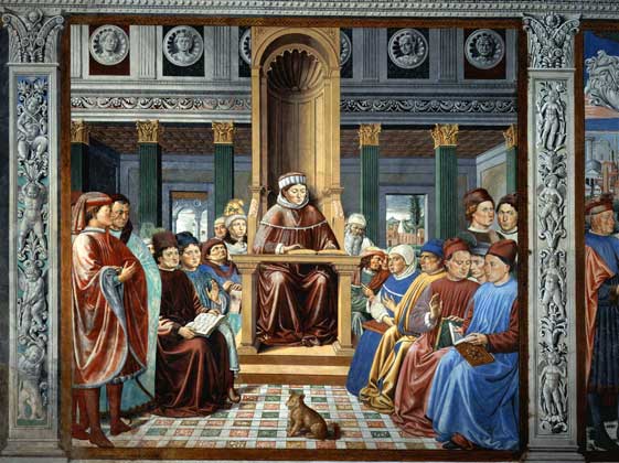 СВ. АВГУСТИН. Картина работы Беноццо Гоццоли (1420-1497).