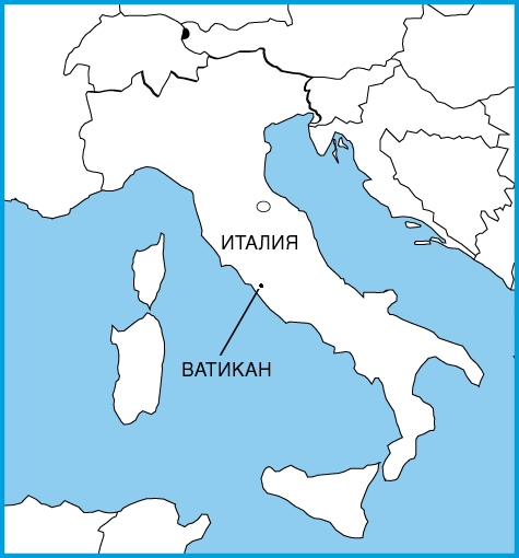На карте Италии