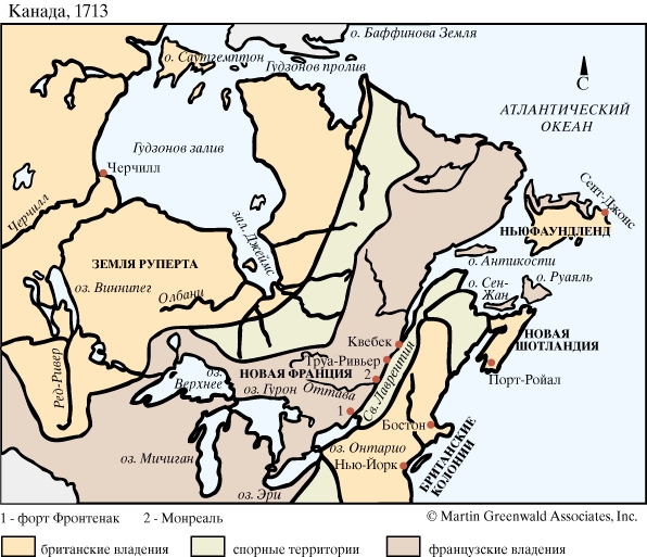 Канада в 1713 году