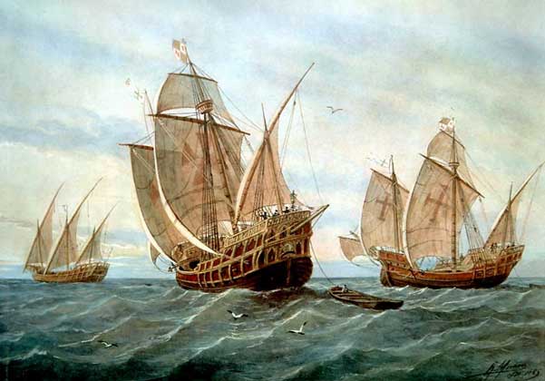 ПИНТА, НИНЬЯ И САНТА-МАРИЯ - суда, на которых Христофор Колумб совершил свое первое путешествие к берегам Америки.