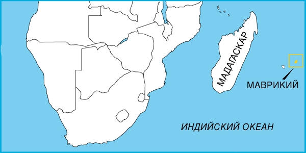 На карте юга Африки