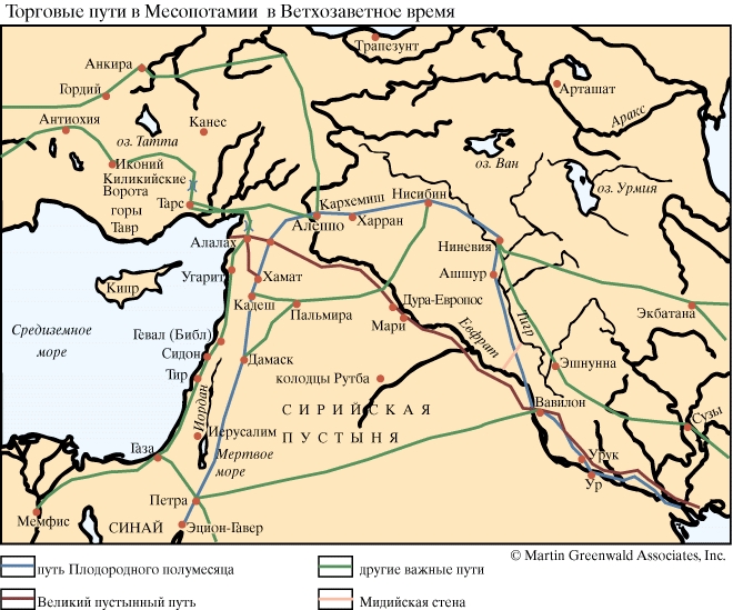Торговые пути в Месопотамии в Ветхзаветное время