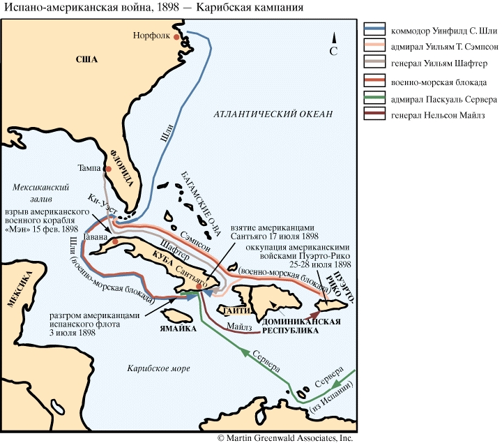 Испано-американская война 1898 - Карибская кампания