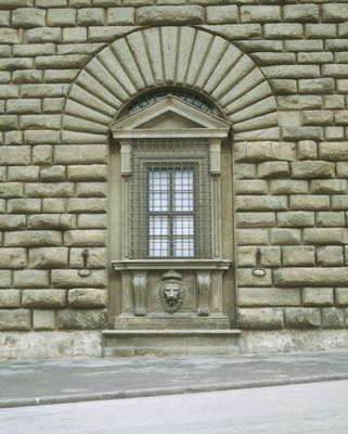 Окно палаццо Питти, Флоренция.