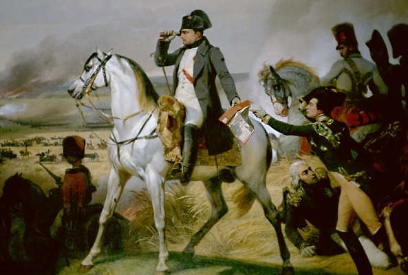 Наполеон на поле битвы. Картина французского художника XIX века.