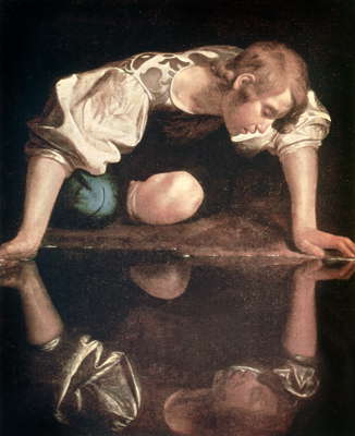 Нарцисс. Картина Караваджио. 1609. Национальный музей. Рим.