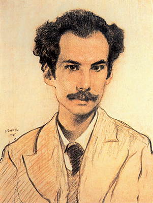 Л.С. Бакст. Портрет А. Белого. 1905 г.