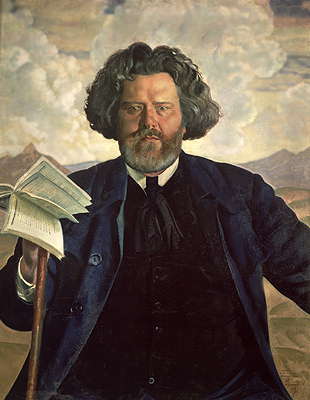 М.А. Волошин. Портрет работы Кустодиева. 1924.