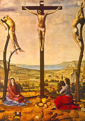 Голгофа. Антонелло да Мессина. Распятие. 1475. Королевский музей изящных искусств. Антверпен.