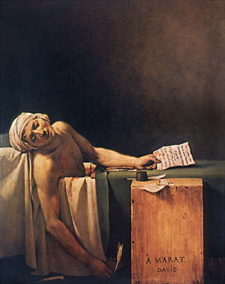 Жак Луи Давид. Смерть Марата. 1793. Королевский музей изящных искусств. Брюссель.